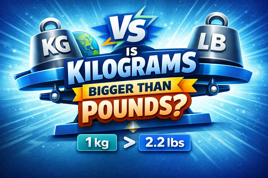 is kilograms bigger than pounds